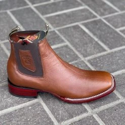 Guadalajara Western Wear Los Altos Belmont Brown Wide Square Toe Botin Charro