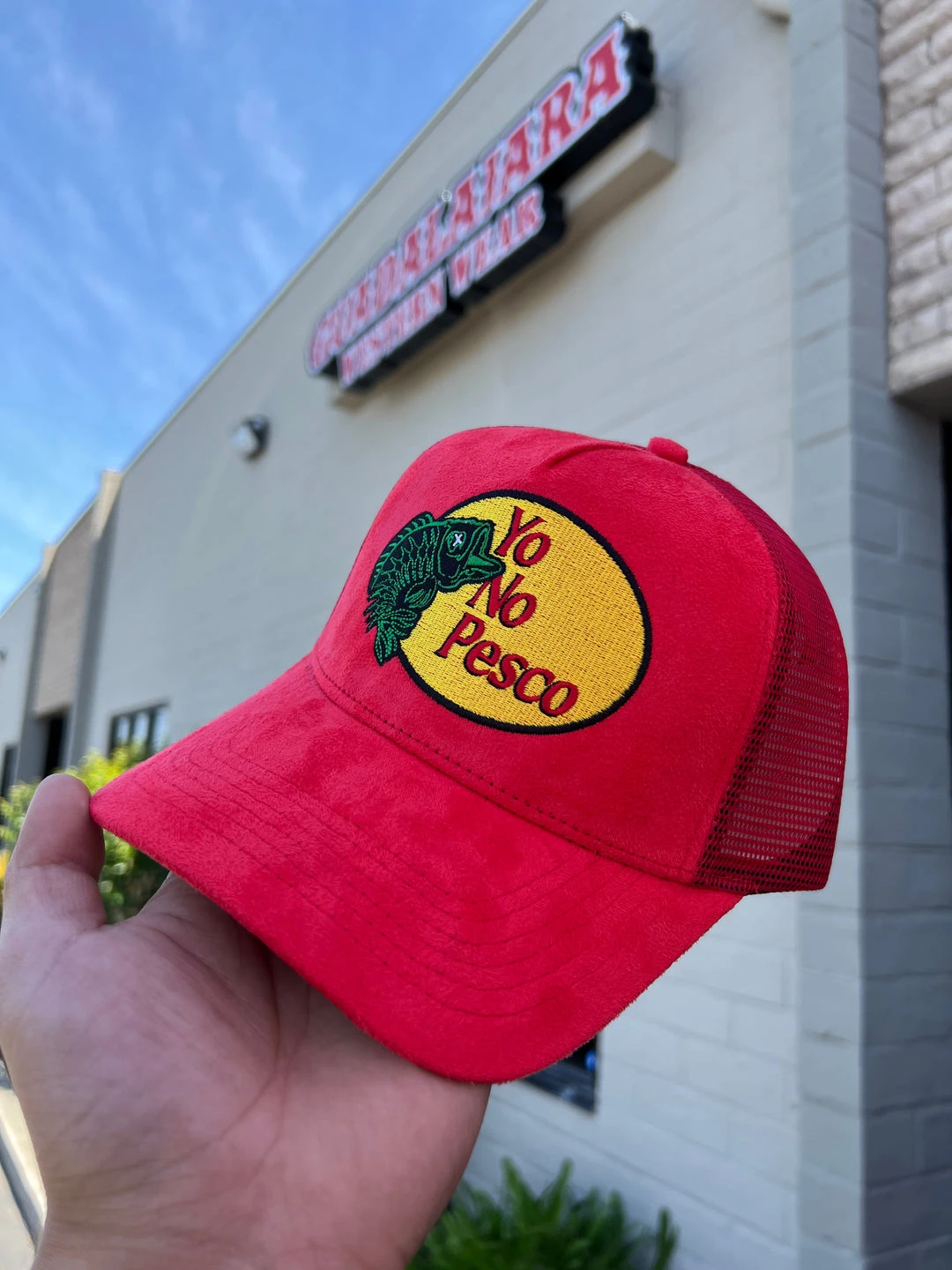 Guadalajara Western Wear Yo No Pesco Suede Red - Dandy Hats 3 Guadalajara Western Wear Yo No Pesco Suede Red - Dandy Hats