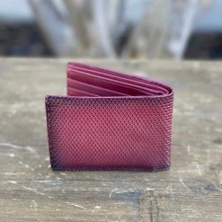 Guadalajara Western Wear Cuadra Rustic Brown/Red Caiman Leather Wallet (Limited Edition) Accessories