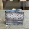 Guadalajara Western Wear Accessories Cuadra Flame Gray Full Quill Ostrich Leather Wallet