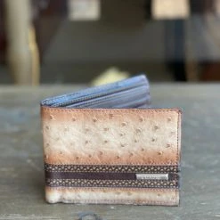 Guadalajara Western Wear Cuadra Flame Orix Full Quill Ostrich Leather Wallet Accessories