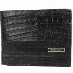 Guadalajara Western Wear Cuadra Black Caiman Leather Wallet Accessories