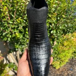 Cuadra Vestigium Black Caiman Belly Chelsea Boot Men