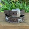 Guadalajara Western Wear Ariat Men Floral Concho Leather Belt