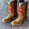 Guadalajara Western Wear White Diamond Topo Crazy Square Toe Women Boot