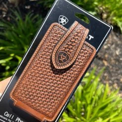 Guadalajara Western Wear Ariat Handtooled Leather Cell Phone Case (Fits IPhone REGULAR SIZE)
