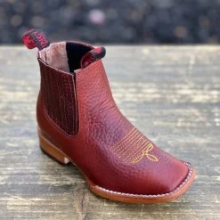 Guadalajara Western Wear Kids Quincy Boots Kid Square Toe Shedron Ankle Boot