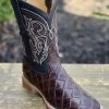 Guadalajara Western Wear Men Pirarrucu Print Brown Wide Square Toe Cowboy Boots 2 Guadalajara Western Wear Men Pirarrucu Print Brown Wide Square Toe Cowboy Boots