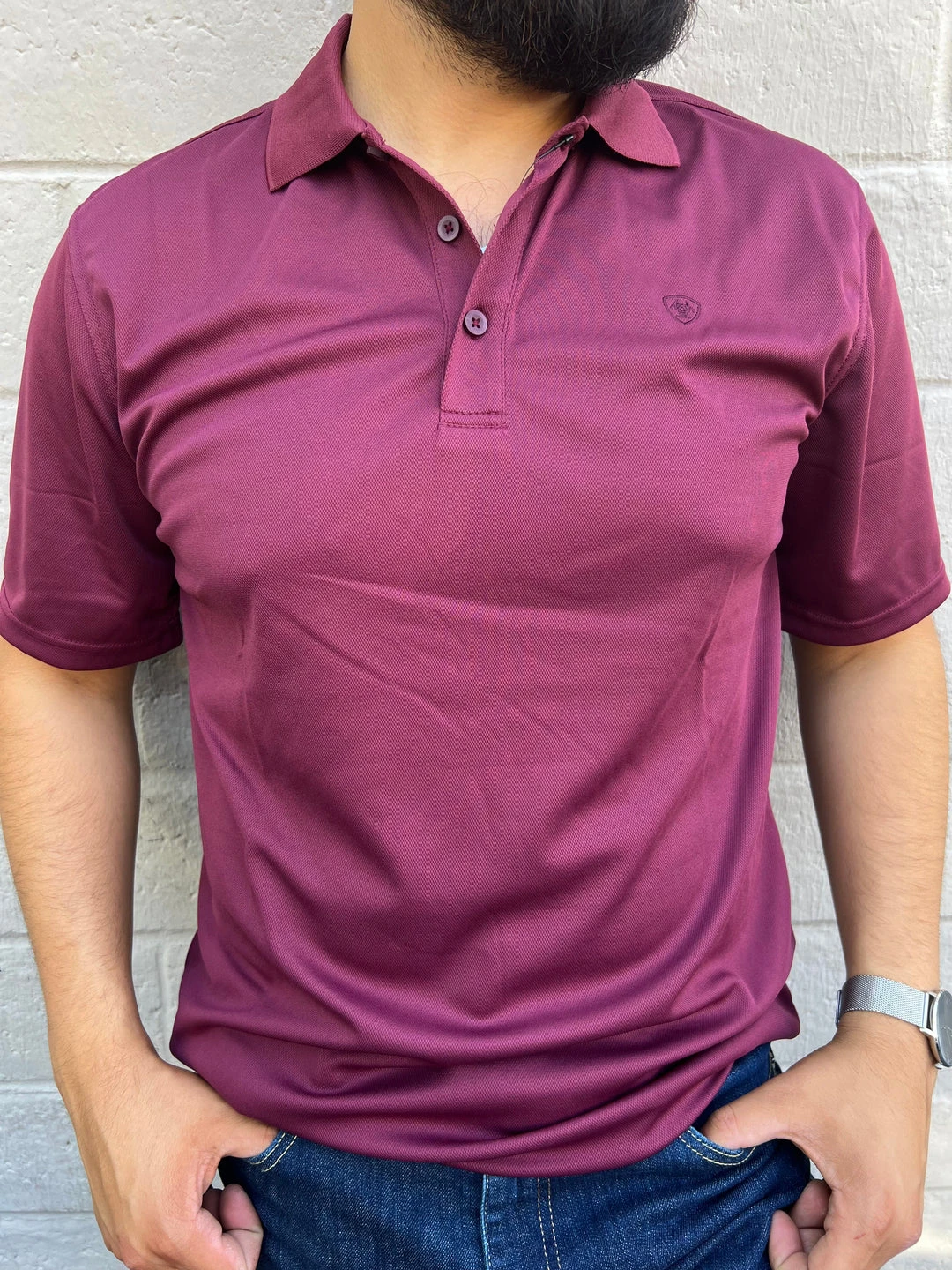 Guadalajara Western Wear Ariat Burgundy TEK Polo Men 3 Guadalajara Western Wear Ariat Burgundy TEK Polo Men