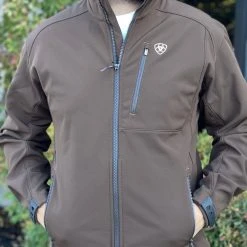 Guadalajara Western Wear Ariat Dark Brew/Tan Soft-Shell Jacket