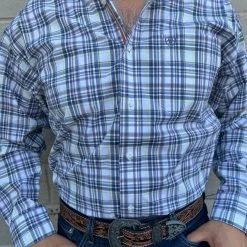 Guadalajara Western Wear Men Ariat Pro Series Brady White Classic Long Sleeve Shirt