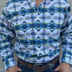 Guadalajara Western Wear Ariat Irvin White Classic Long Sleeve Shirt Men