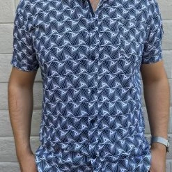 Guadalajara Western Wear Men's Italian Print Short Sleeve Shirt - D388