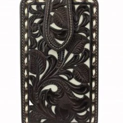 Guadalajara Western Wear Nocona Leather Tooled Floral Cell Phone Case