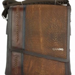 Guadalajara Western Wear Accessories Cuadra Tabaco Brown Shark Messenger Bag