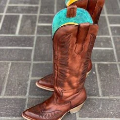 Guadalajara Western Wear Corral Boots Women's Shoes Cognac Snip Toe Tall Boot