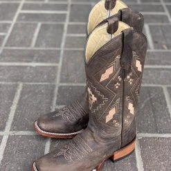Guadalajara Western Wear Circle G By Corral Women's Chocolate Embroidery Square Toe Boot