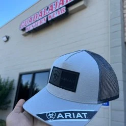 Guadalajara Western Wear Ariat Light Grey / Black Patch Cap