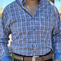 Guadalajara Western Wear Ariat Agility Bakelite Blue Classic Fit Shirt Men