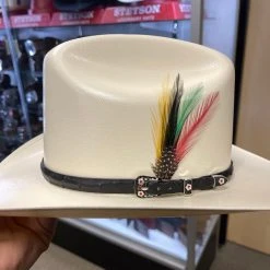 Guadalajara Western Wear Men 500X Johnson Copa Alta 4 3/4" Falda Corta 3" Toquilla Avestruz Negro