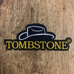 Guadalajara Western Wear Tombstone Black / Yellow Patch (Peel & Stick Patch)