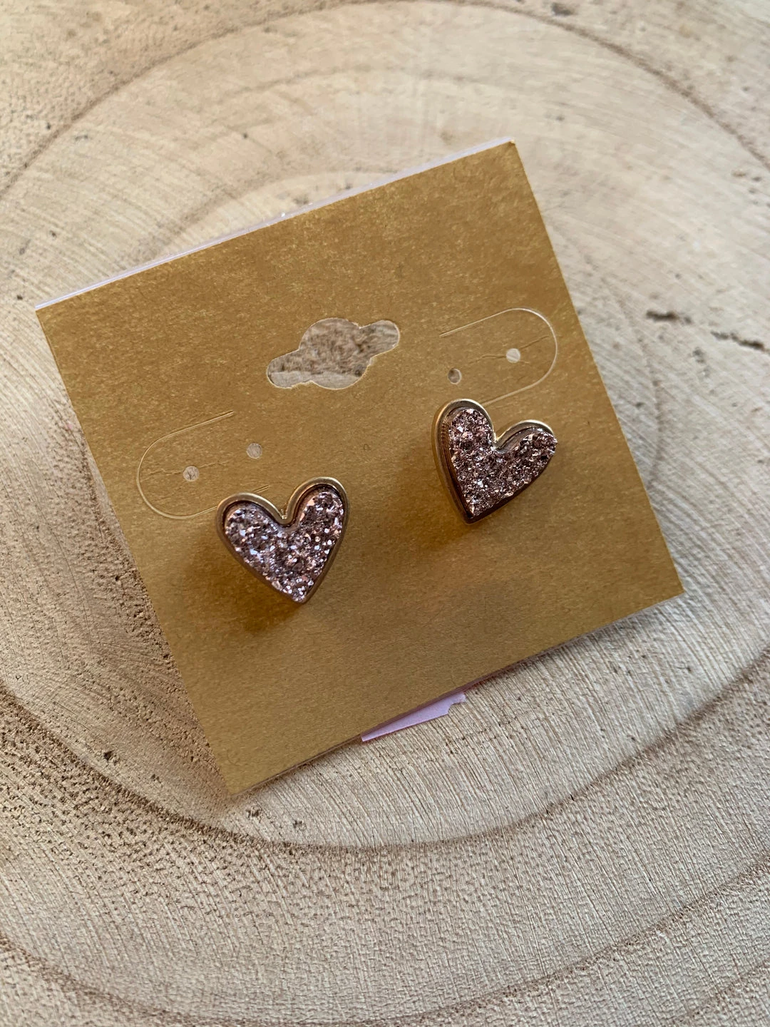 Guadalajara Western Wear Women Champagne Heart Studs 3 Guadalajara Western Wear Women Champagne Heart Studs