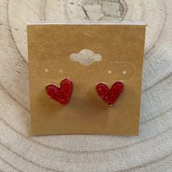 Guadalajara Western Wear Women Red Heart Studs