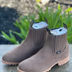 Guadalajara Western Wear Original Michel Charro Nobuk Taupe Industrial Sole Botines Men