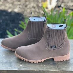 Guadalajara Western Wear Original Michel Charro Nobuk Taupe Industrial Sole Botines Men