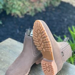 Guadalajara Western Wear Original Michel Charro Nobuk Taupe Industrial Sole Botines Men