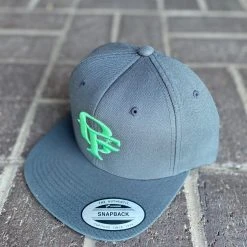 Guadalajara Western Wear Accessories Cowboy Fresh Flat Brim Snapback Dark Grey/Mint