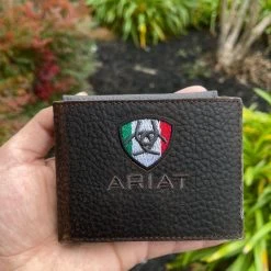 Guadalajara Western Wear Ariat Mens Mexico Logo Removable Pass Case Wallet Accessories