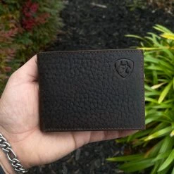 Guadalajara Western Wear Ariat Mens Dark Chocolate Bi-Fold Wallet