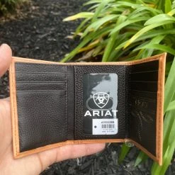Guadalajara Western Wear Accessories Ariat Mens Honey Flower Tri-Fold Wallet