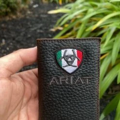 Guadalajara Western Wear Accessories Ariat Mens Mexico Logo Tri-Fold Wallet