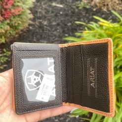 Guadalajara Western Wear Accessories Ariat Mens Honey Flower Bi-Fold Wallet