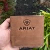 Guadalajara Western Wear Ariat Mens Camel Suede Bi Fold Wallet Accessories