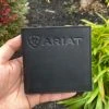 Guadalajara Western Wear Ariat Mens Black Suede Bi-Fold Wallet Accessories