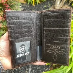 Guadalajara Western Wear Ariat Mens Nutshell Boot Stitch Rodeo Wallet/Checkbook Cover Accessories