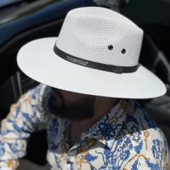 Guadalajara Western Wear Explorer Tombstone Straw Hat (White/Blanco) Men
