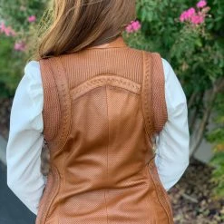 Guadalajara Western Wear Cuadra Bovine Leather Vest Women
