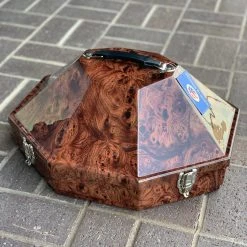 Guadalajara Western Wear Boot & Hat Care Exclusive Brown Wood HydroDipped Hat Carrying Case