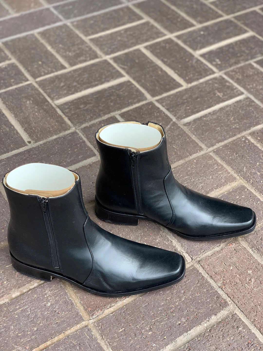 Guadalajara Western Wear El Besserro Double Zipper Black European Square Toe Ankle Boot Men 5 Guadalajara Western Wear El Besserro Double Zipper Black European Square Toe Ankle Boot Men