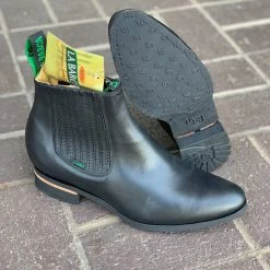 Guadalajara Western Wear La Barca Black Rubber Sole Charro Boot