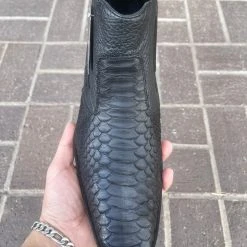 Cuadra Men Vestigium Black Python Chelsea Boot