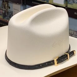 Guadalajara Western Wear Genuine Black Ostrich Leather Hat Band