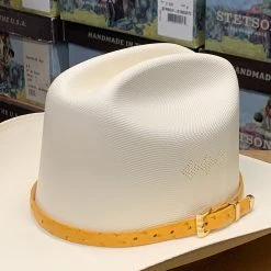 Guadalajara Western Wear Genuine Buttercup Ostrich Leather Hat Band Accessories