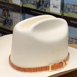 Guadalajara Western Wear Genuine Cognac Caiman Leather Hat Band