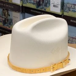 Guadalajara Western Wear Accessories Genuine Buttercup Caiman Leather Hat Band