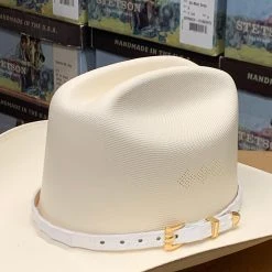 Guadalajara Western Wear Men Tombstone 1000x Johnson (Copa Alta) With Premium White Caiman Leather Band